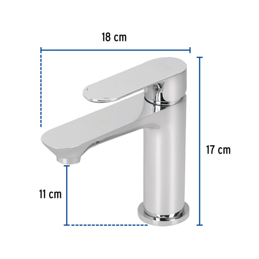 Monomando corto para lavabo, cromo, FOSET RIVIERA