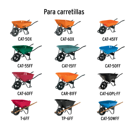 Llanta completa imponchable 16', incluye eje y baleros