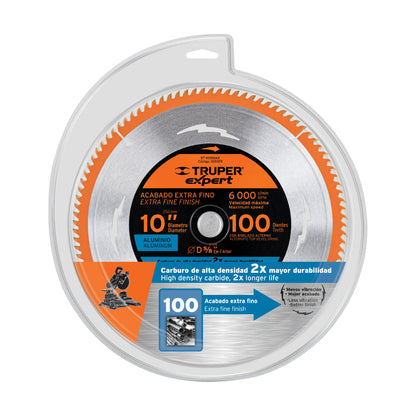 Disco sierra 10' p/aluminio, 100 dientes centro 5/8', Expert
