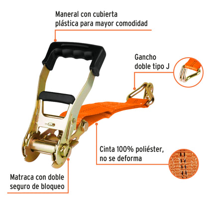 Sujetador con matraca carga máxima 3000 kg, Truper