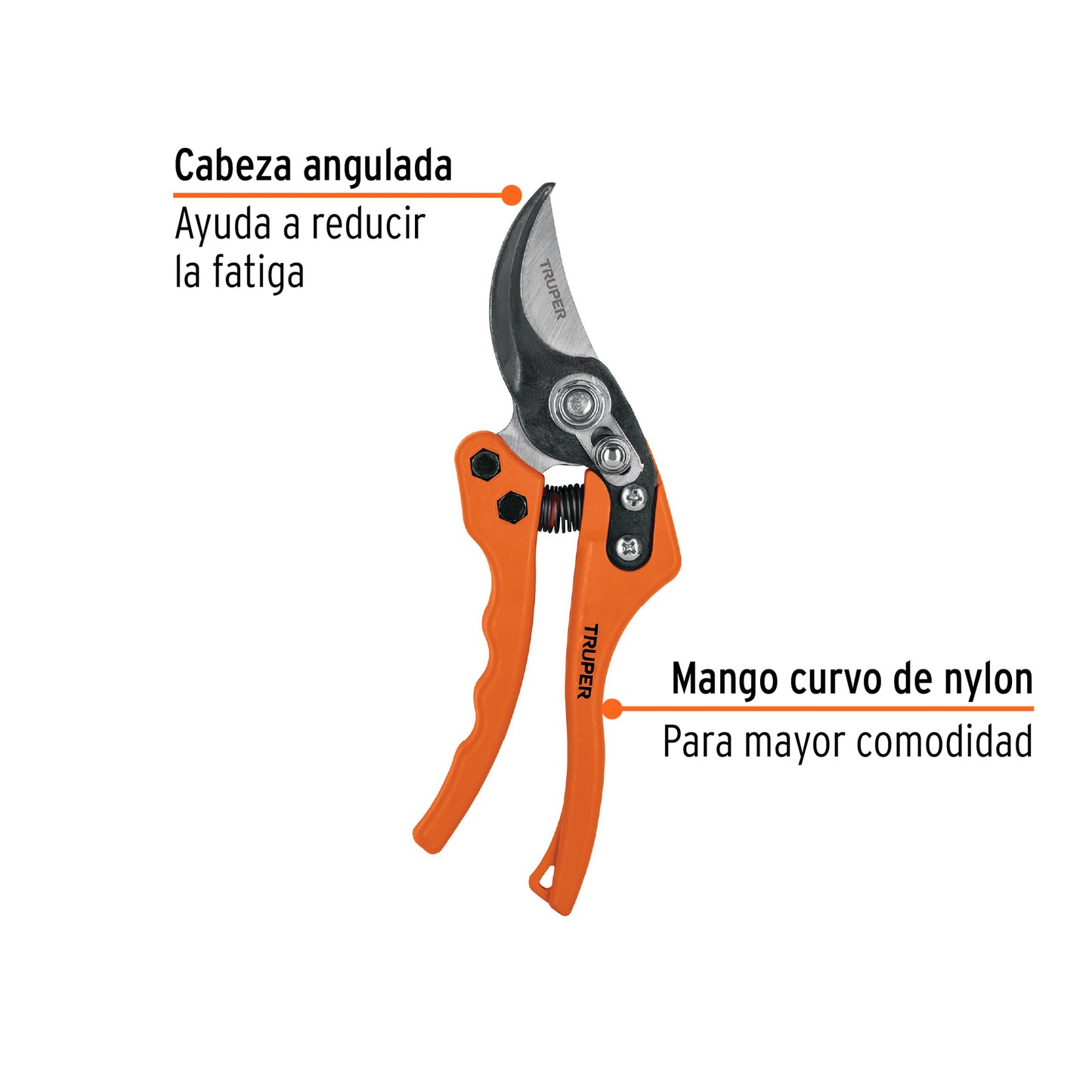 Tijera para poda 8' de nylon con cuchillas acero SK5, Truper