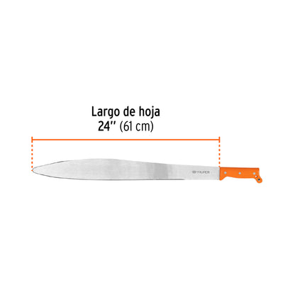 Machete acapulqueño de 24' cacha naranja, Truper