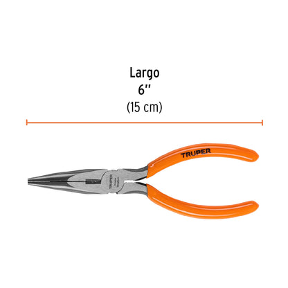 Pinza de punta y corte 6' mango de PVC, Truper