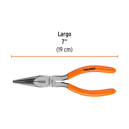 Pinza de punta y corte 7' mango de PVC, Truper