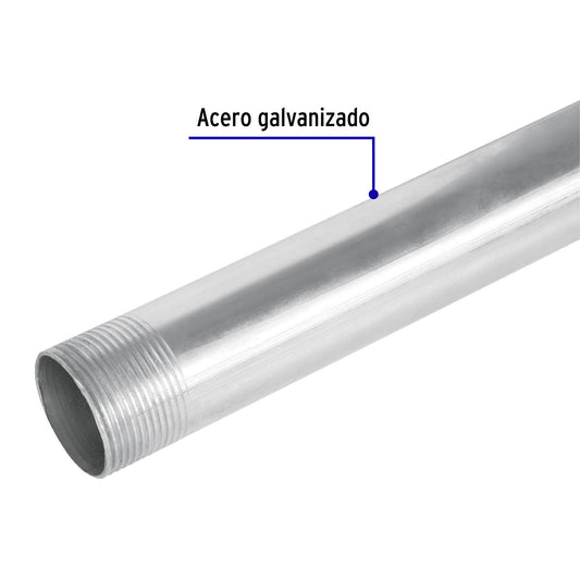 Tubo Conduit 1 1/4' para mufa, pared gruesa (0.9 mm), 3 m