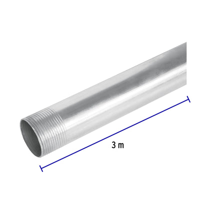 Tubo Conduit 1 1/4' para mufa, pared gruesa (0.9 mm), 3 m