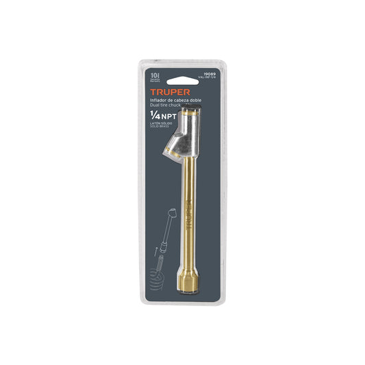 Inflador de cabeza doble, cuerda 1/4' NPT, TRUPER