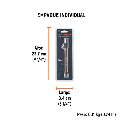 Inflador de cabeza doble, cuerda 1/4' NPT, TRUPER